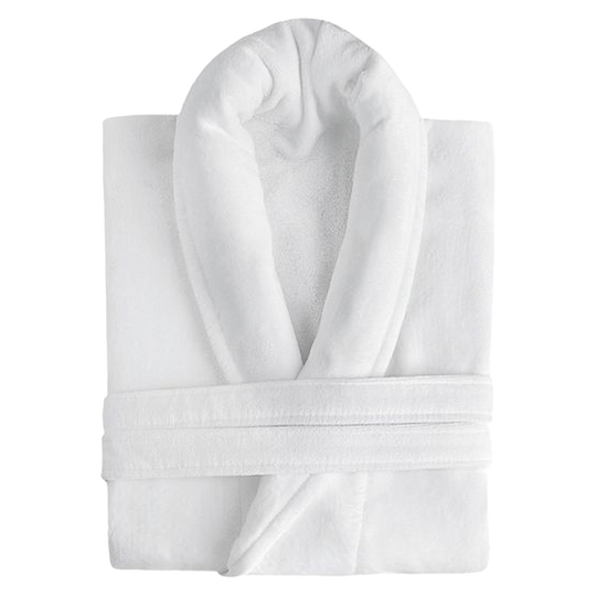 White Luxe Velour Bathrobe