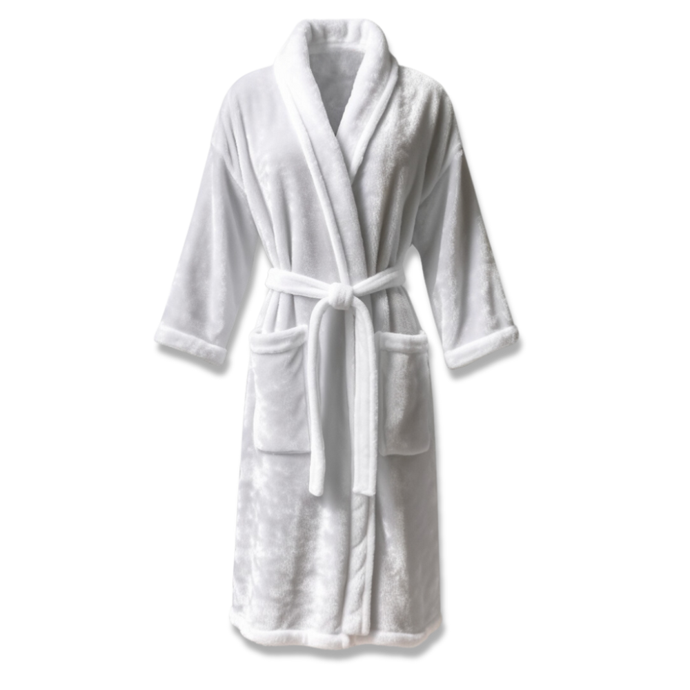 White Luxe Velour Bathrobe