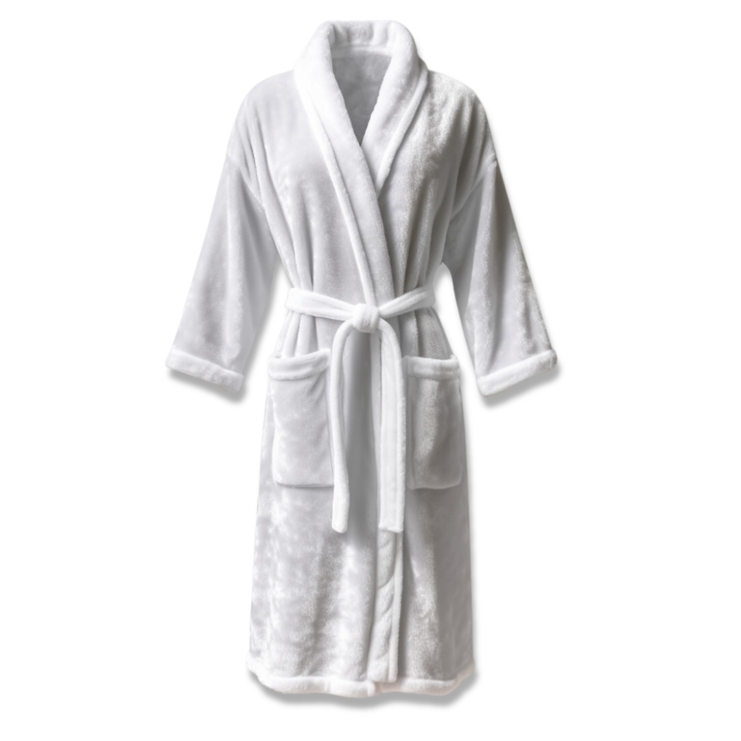 White Luxe Velour Bathrobe