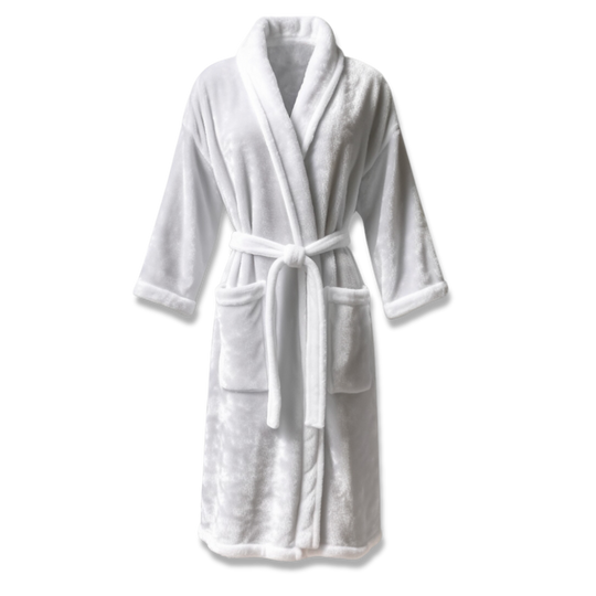 White Luxe Velour Bathrobe